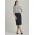 Womens Comfort Wool Stretch Relaxed Fit Lined Skirt - 24011 - Navy