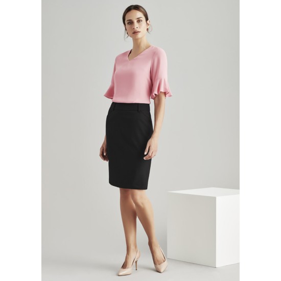 Womens Comfort Wool Stretch Multi-Pleat Skirt - 24015