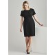 Womens Comfort Wool Stretch Short Sleeve Shift Dress - 34012