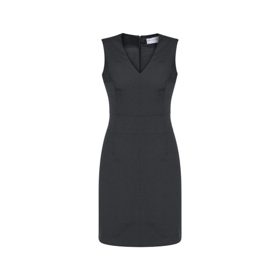 Womens Comfort Wool Stretch Sleeveless V-Neck Dress - 34021