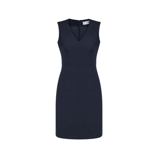 Womens Comfort Wool Stretch Sleeveless V-Neck Dress - 34021