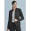 Womens Cool Stretch Short Jacket with Reverse Lapel - 60113 - Charcoal