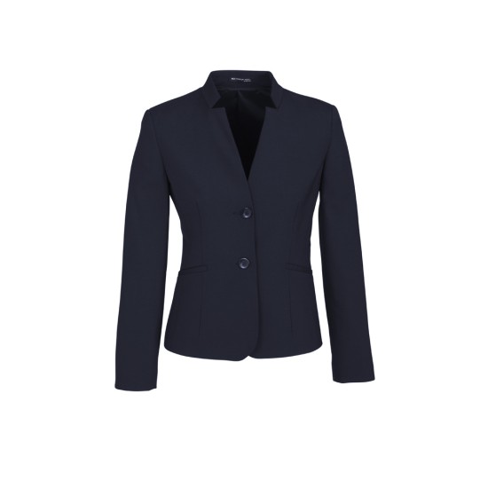 Womens Comfort Wool Stretch Short Jacket with Reverse Lapel - 64013