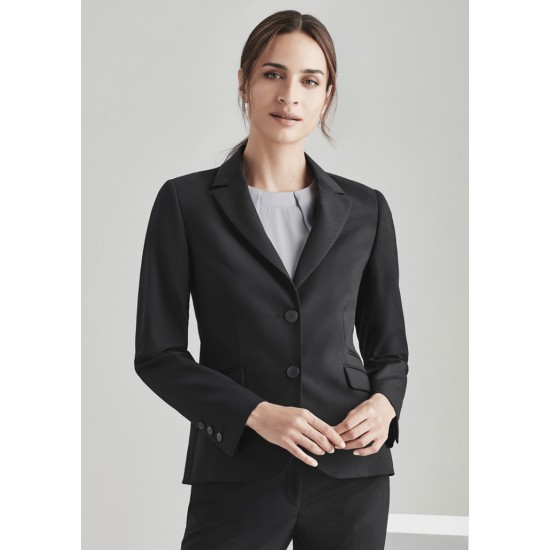 Womens Comfort Wool Stretch 2 Button Mid Length Jacket - 64019