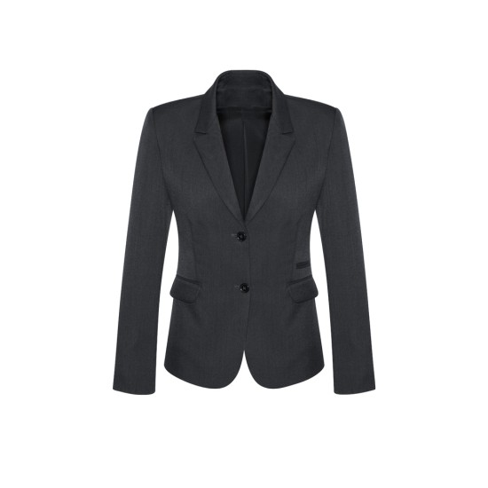 Womens Comfort Wool Stretch 2 Button Mid Length Jacket - 64019