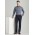 Mens Comfort Wool Stretch Flat Front Pant - 74012 - Navy