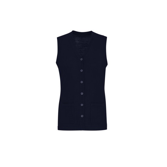 Womens Button Front Knit Vest - CK961LV