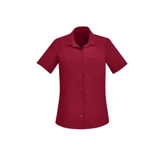 Womens Florence Plain Short Sleeve Shirt - CS947LS