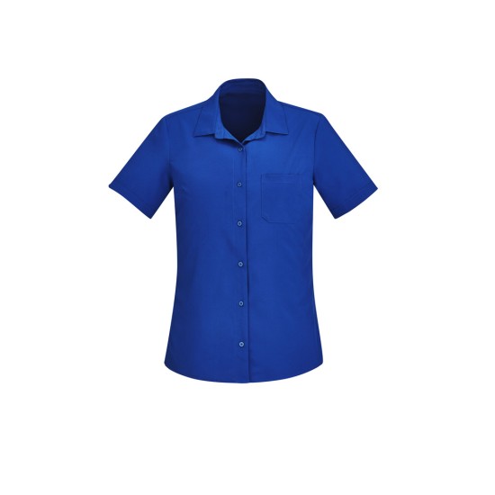 Womens Florence Plain Short Sleeve Shirt - CS947LS