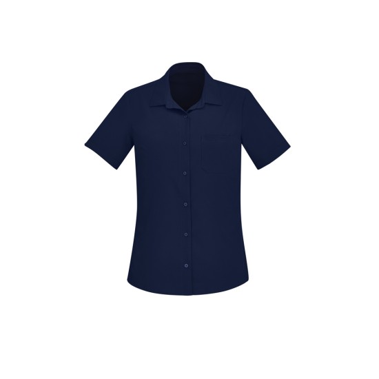 Womens Florence Plain Short Sleeve Shirt - CS947LS
