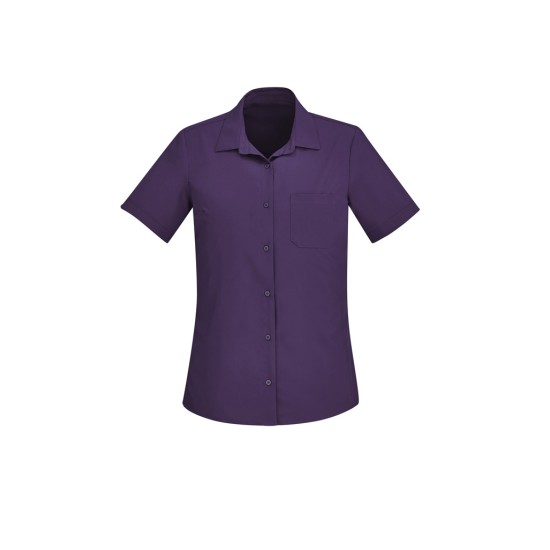 Womens Florence Plain Short Sleeve Shirt - CS947LS
