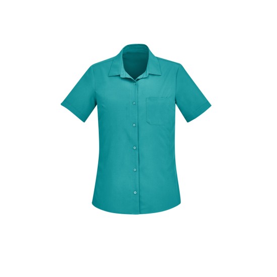 Womens Florence Plain Short Sleeve Shirt - CS947LS