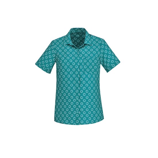 Womens Florence Daisy Print Short Sleeve Shirt - CS948LS