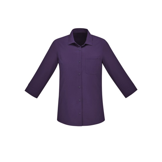 Womens Florence Plain 3/4 Sleeve Shirt - CS951LT