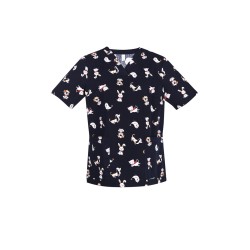 Womens Printed Best Friends Scrub Top - CST147LS