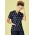 Womens Easter V-Neck Short Sleeve Scrub Top - CST152LS - Midnight Navy