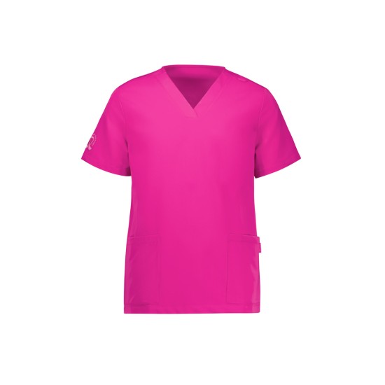 Womens Pink V-Neck Scrub Top - CST245LS