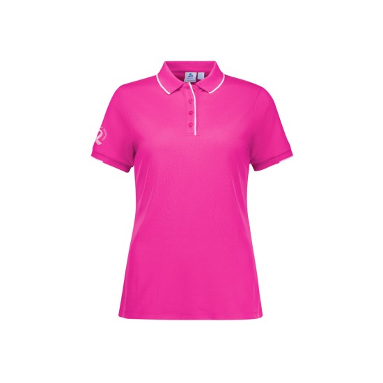 Womens Pink Short Sleeve Polo - CST313LS