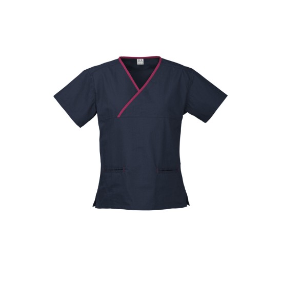 Womens Contrast Scrub Top - H10722