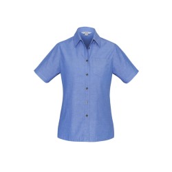 Womens Chambray Short Sleeve Shirt - LB6200