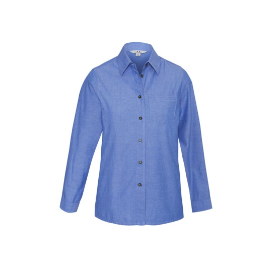 Womens Chambray Long Sleeve Shirt - LB6201