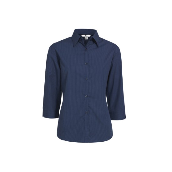Womens Micro Check 3/4 Sleeve Shirt - LB8200