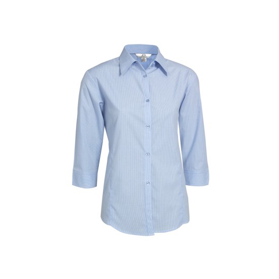 Womens Micro Check 3/4 Sleeve Shirt - LB8200