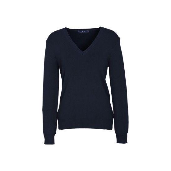 Womens V-Neck Knit Pullover - LP3506