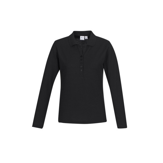 Womens Crew Long Sleeve Polo - P400LL