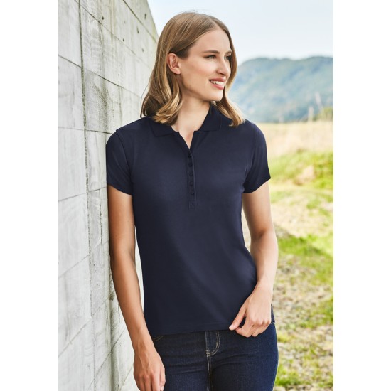 Womens Crew Short Sleeve Polo - P400LS