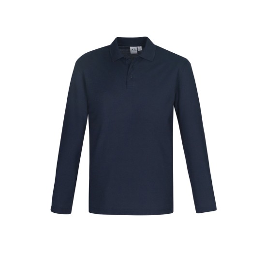 Mens Crew Long Sleeve Polo - P400ML