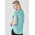 Womens Kayla V-Neck Pleat Blouse - RB967LS - Aqua