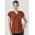 Womens Kayla V-Neck Pleat Blouse - RB967LS - Auburn