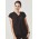 Womens Kayla V-Neck Pleat Blouse - RB967LS - Black