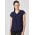 Womens Kayla V-Neck Pleat Blouse - RB967LS - Navy