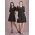 Womens Siena Extended Short Sleeve Dress - RD974L - Black
