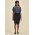 Womens Mid Waist Stretch Chino Skirt - RGS264L - Black