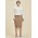 Womens Mid Waist Stretch Chino Skirt - RGS264L - Desert