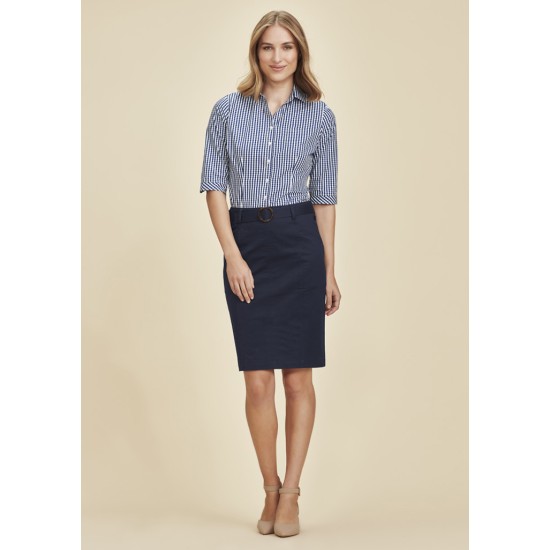 Womens Mid Waist Stretch Chino Skirt - RGS264L