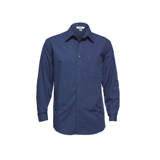Mens Micro Check Long Sleeve Shirt - SH816