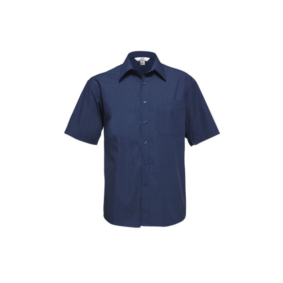 Mens Micro Check Short Sleeve Shirt - SH817