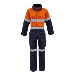 Mens Orange Flame Overall - Hoop Taped - ZC525