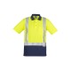 Mens Hi Vis Spliced Short Sleeve Polo - Shoulder Taped - ZH233