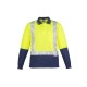 Mens Hi Vis Spliced Long Sleeve Polo - Shoulder Taped - ZH234