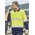 Mens Hi Vis Spliced Long Sleeve Polo - Hoop Taped - ZH235 - Yellow/Navy