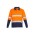 Mens Hi Vis Spliced Long Sleeve Polo - Hoop Taped - ZH235 - Orange/Navy