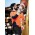 Mens Hi Vis Squad Long Sleeve Polo - ZH238 - Orange/Navy