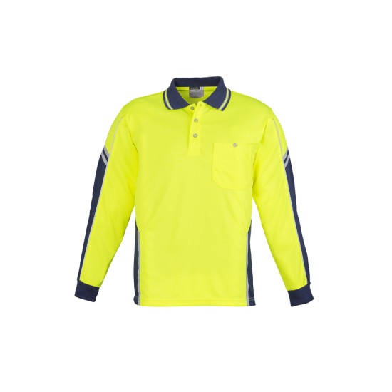 Mens Hi Vis Squad Long Sleeve Polo - ZH238