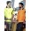 Mens Hi Vis Aztec Short Sleeve Polo - ZH248 - Yellow/Navy