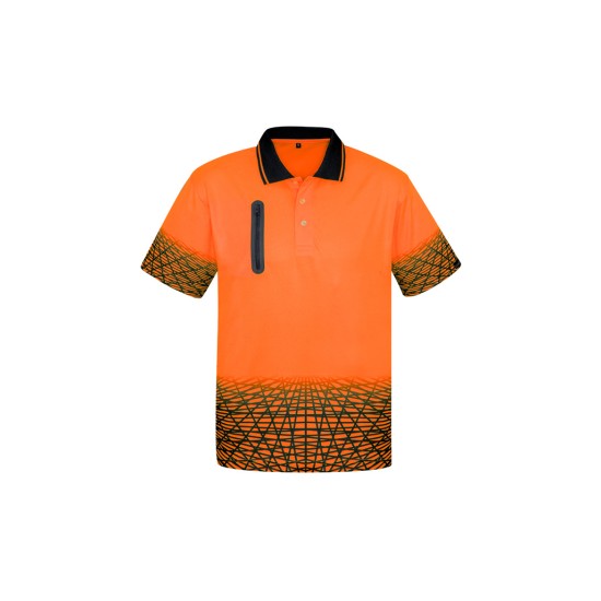 Mens Hi Vis Tracks Short Sleeve Polo - ZH300